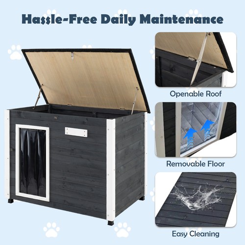 Wooden dog house spruce wood - wooden,