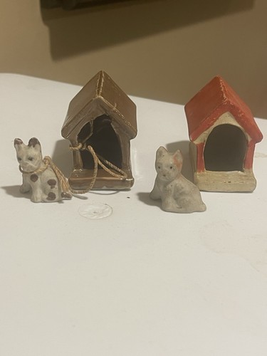 Two porcelain dog houses - porcelain, with