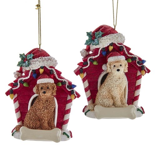 Labradoodle dog house ornament - dog,